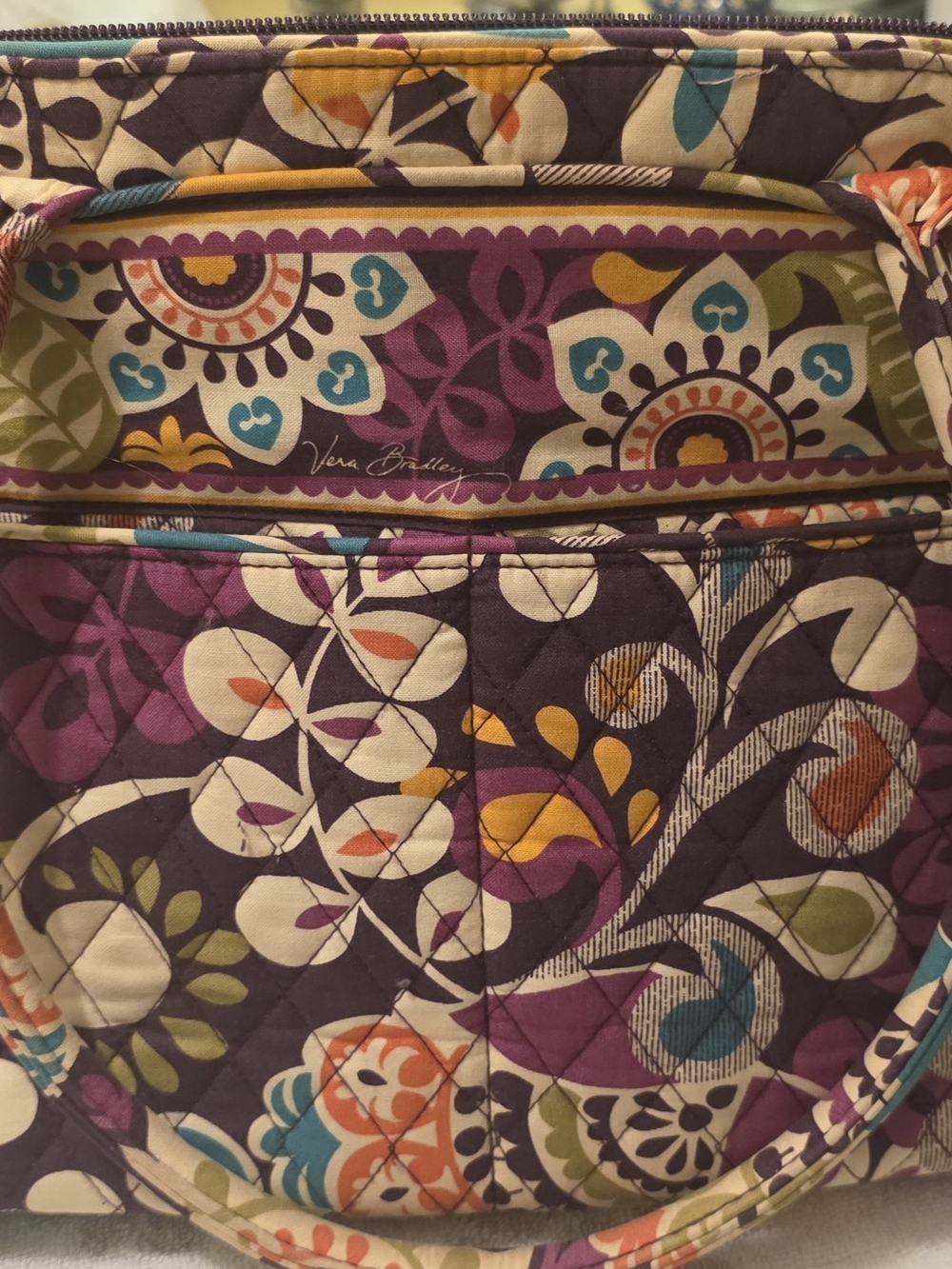 Vera Bradley Plum Crazy Multi-Compartment Shoulder Bag - Picture 4 of 8